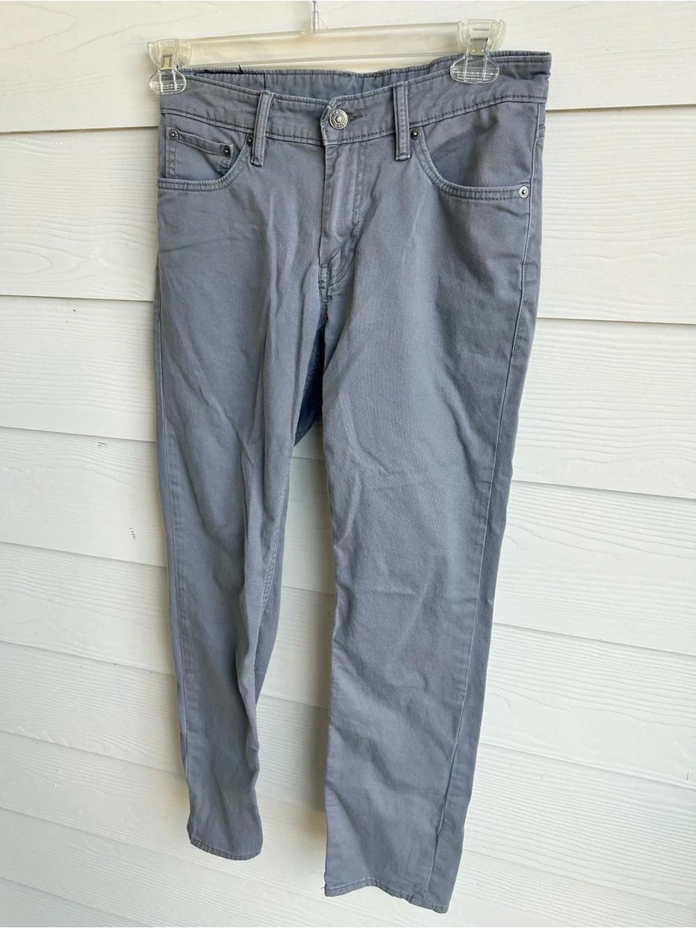 Levi's Men's Slim Jeans in Gray with Red Tab 30x30
